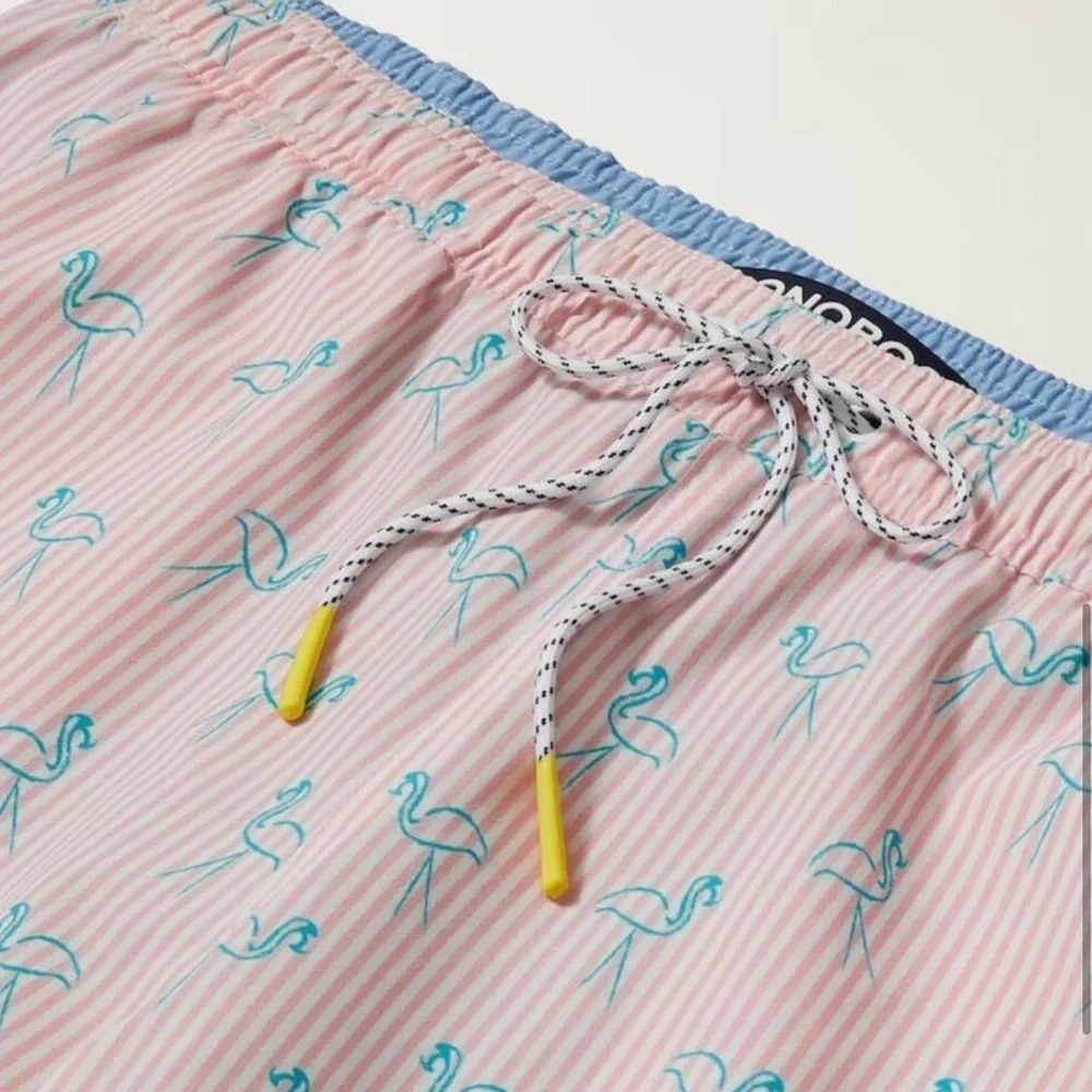 Bonobos Riviera Recycled Swim Trunks Shorts Flamingo Lawn Party Size XXL